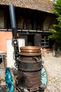 Distillation appliance at the ecomusee in Alsace Royalty Free Stock Photo